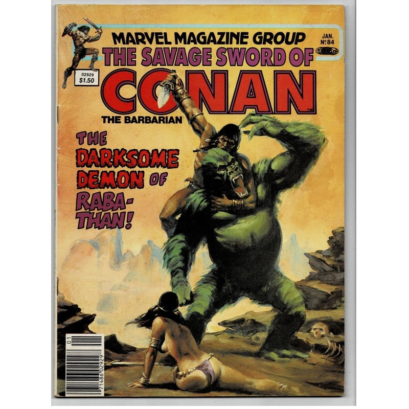 Savage Sword Conan 84 Raba-Than Marvel Graphic Novel 1983