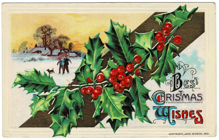 Vintage Christmas postcard.
