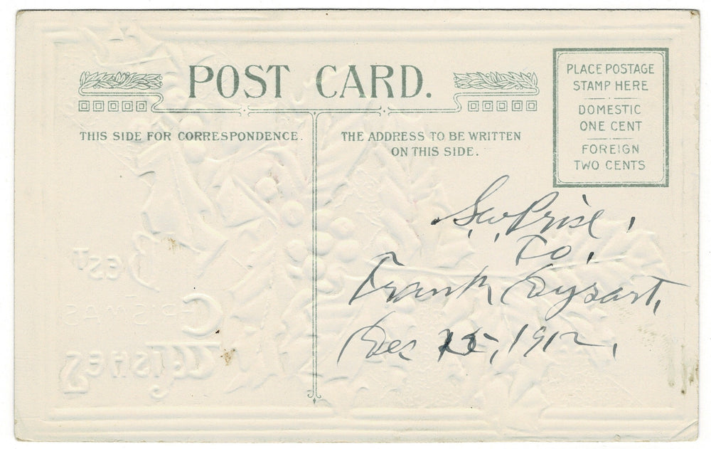 Vintage Christmas postcard.