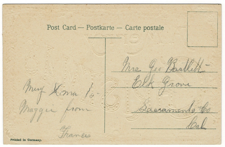 Vintage Christmas postcard.