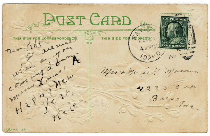 Vintage Christmas postcard.