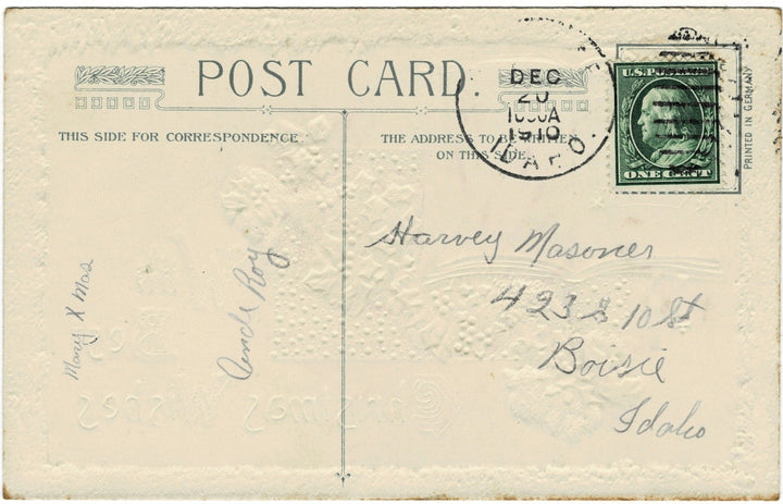 Vintage Christmas postcard.