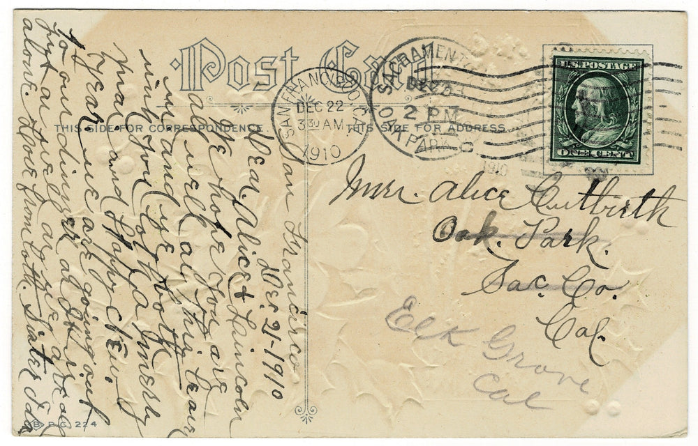 Vintage Christmas postcard.