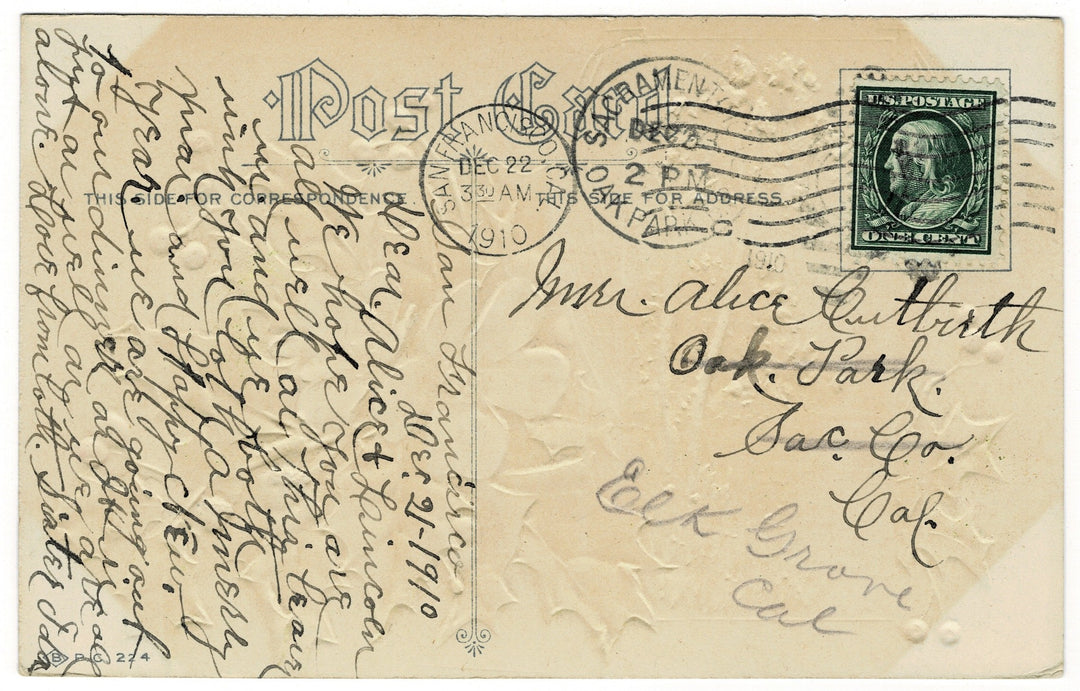 Vintage Christmas postcard.