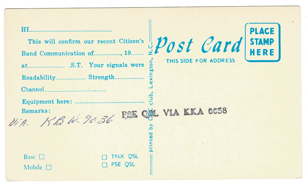 QSL card postcard vintage.