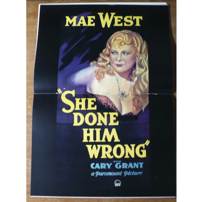 Vintage Mae West Poster She Done Him Wrong.