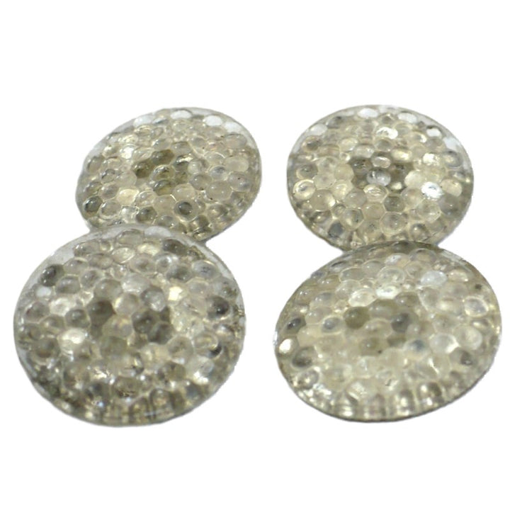 33L Foiled Hobnail Glass Buttons
