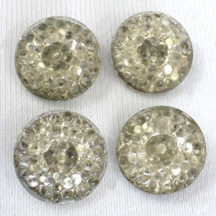 33L Foiled Hobnail Glass Buttons