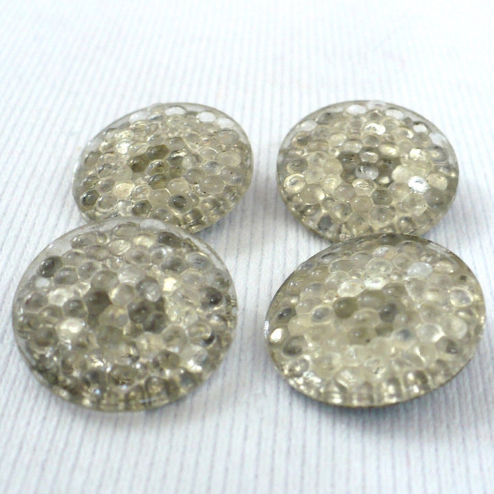 33L Foiled Hobnail Glass Buttons
