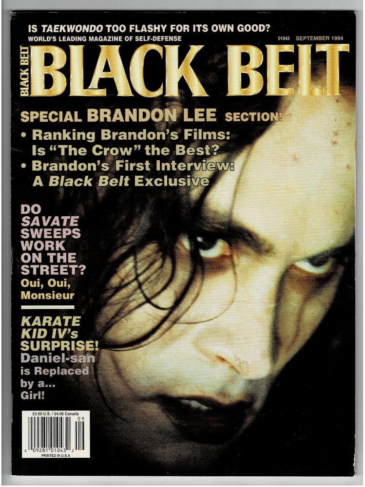 Black Belt magazine Brandon Lee The Crow Sept 1994.