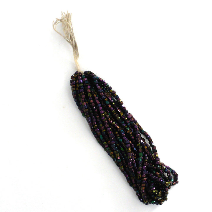1910s Antique 2mm Mini Hanks Czech Carnival Glass Seed Beads