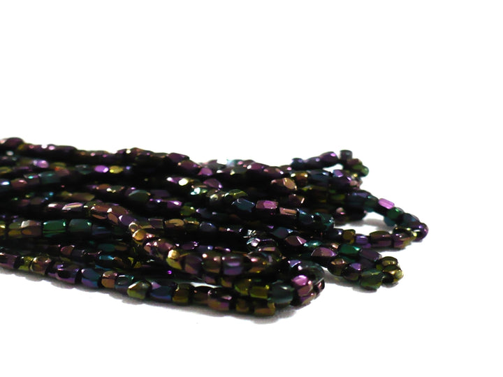 1910s Antique 2mm Mini Hanks Czech Carnival Glass Seed Beads
