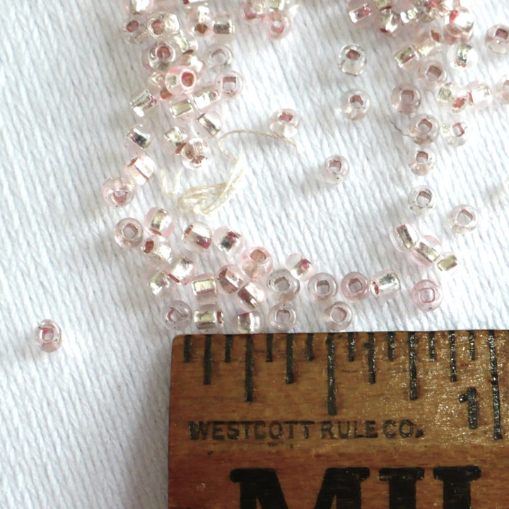1920s 2.3mm Pink 10/0 Mercury Glass Seed Beads 28 grams