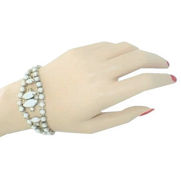 Milk Glass Cocktail Bracelet.