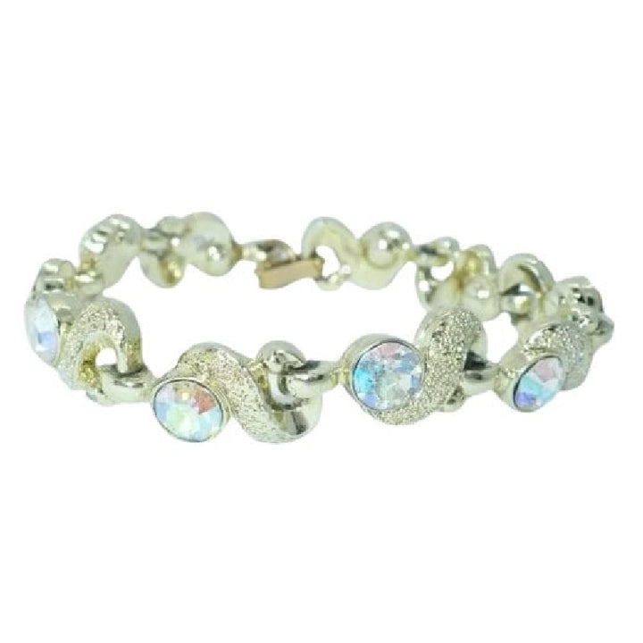 Aurora borealis crystal cocktail bracelet.