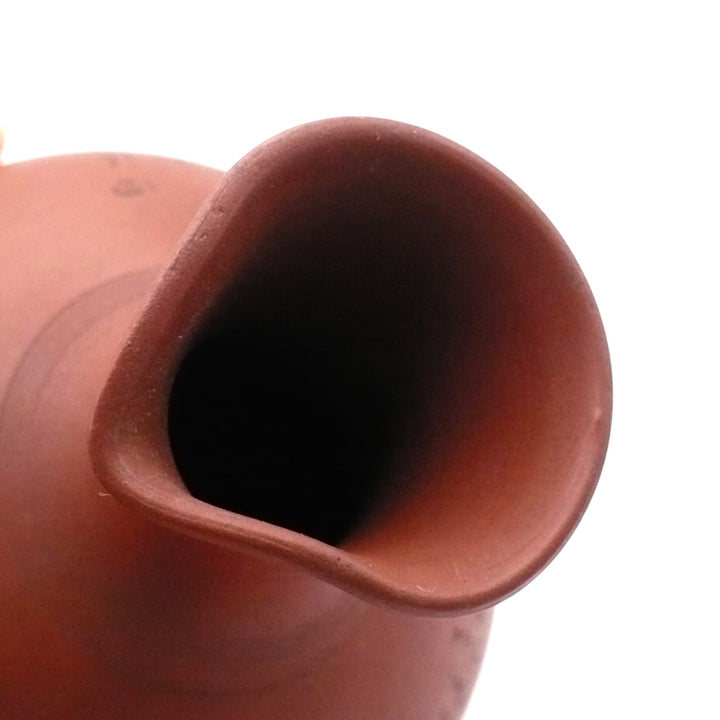 Shōwa Period Tokoname Sake Vessel with Waka Inscriptions