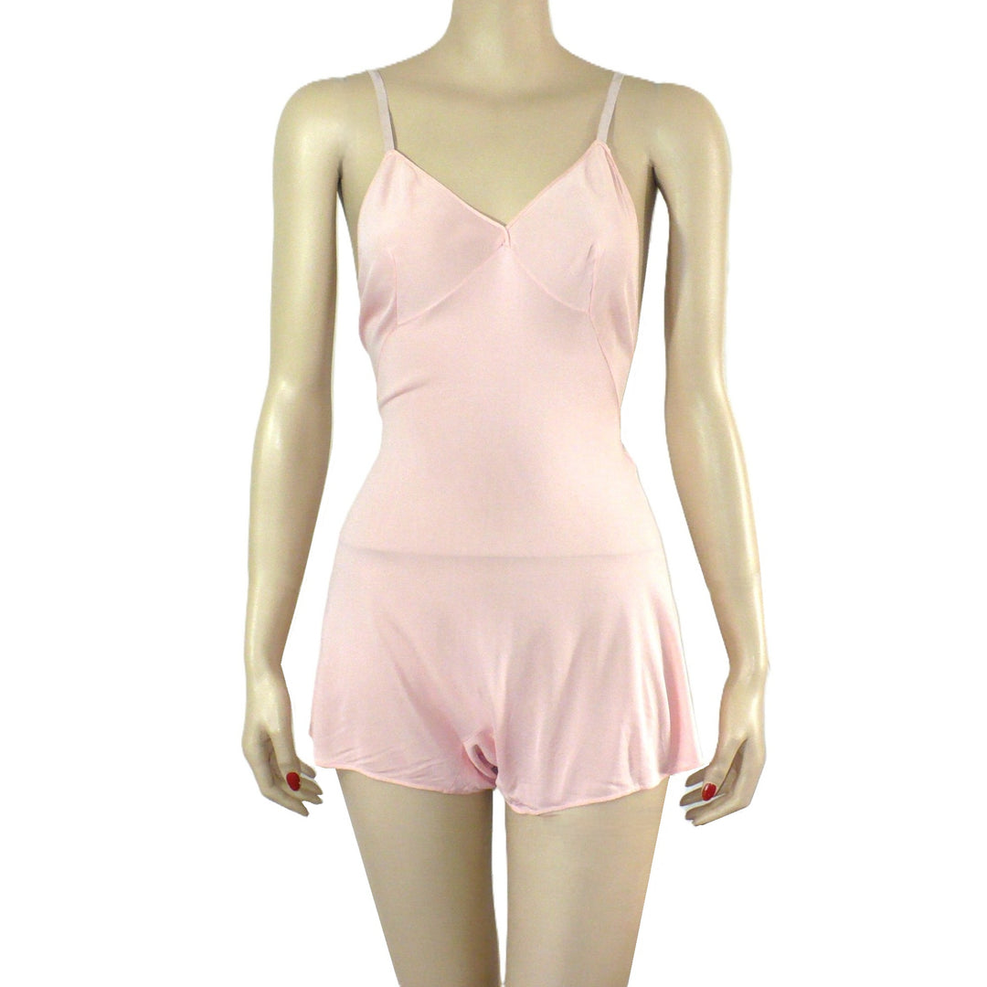 1930s vintage Powder Pink Step-in Chemise Combination Lingerie.