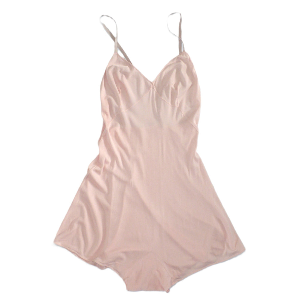 1930s vintage Powder Pink Step-in Chemise Combination Lingerie.