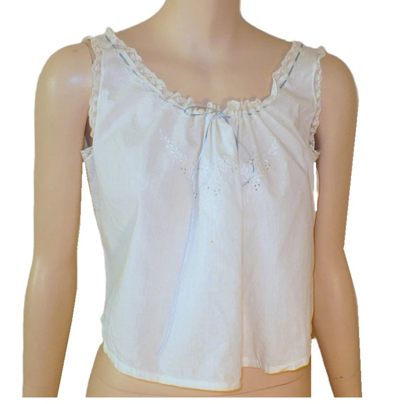 Victorian Embroidered Corset Cover Camisole.