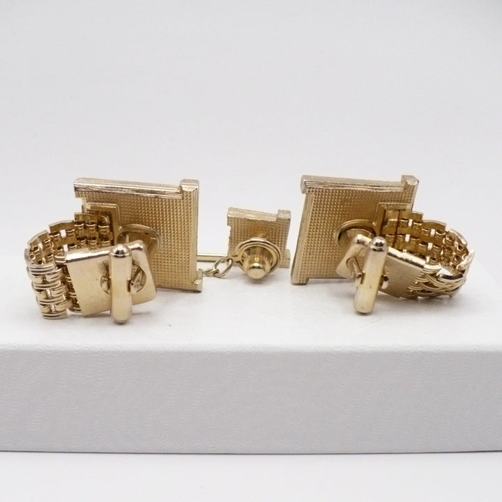 Artistic Asian Cufflinks & Tie Tack Set by Hickok.