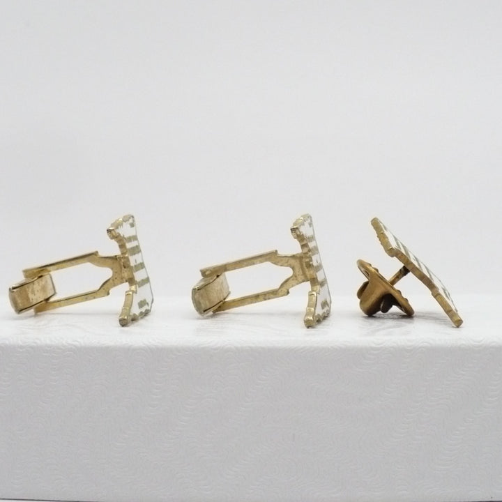 Trinidad Cufflinks & Tie Tack Souvenir Set.