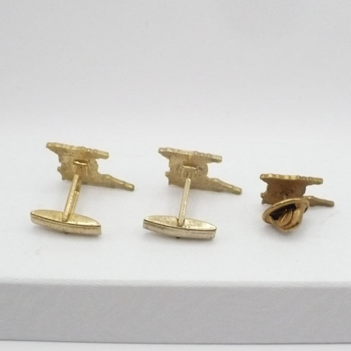 Trinidad Cufflinks & Tie Tack Souvenir Set.