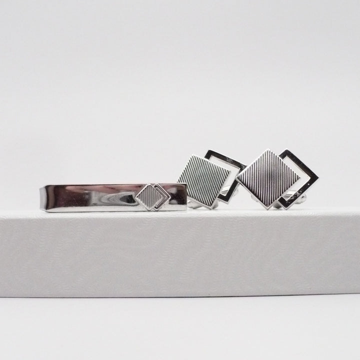 Vintage cufflink and tie clip set.