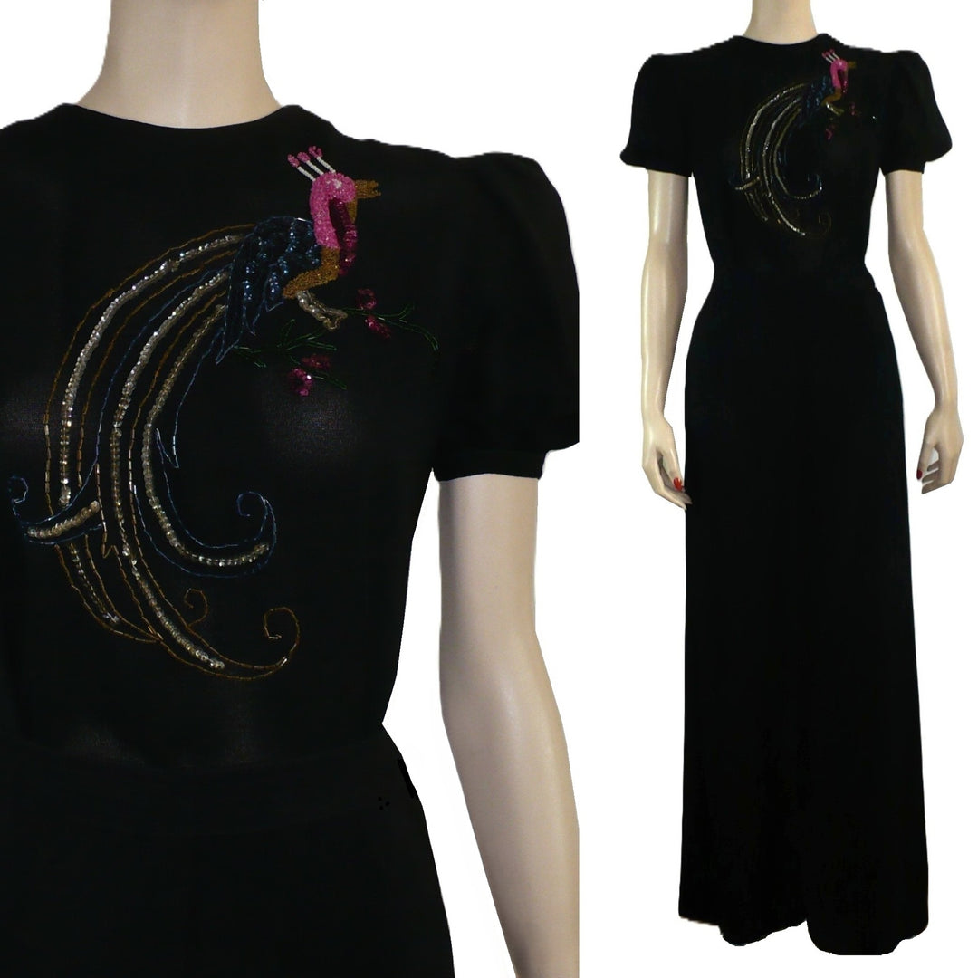 1940s Bird of Paradise Evening Ensemble.