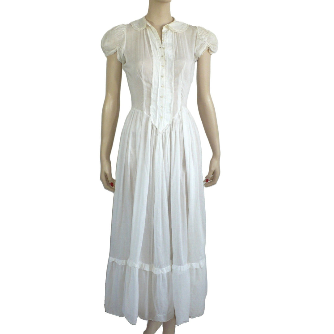 1930 Summer White Nansook Lingerie Dress.
