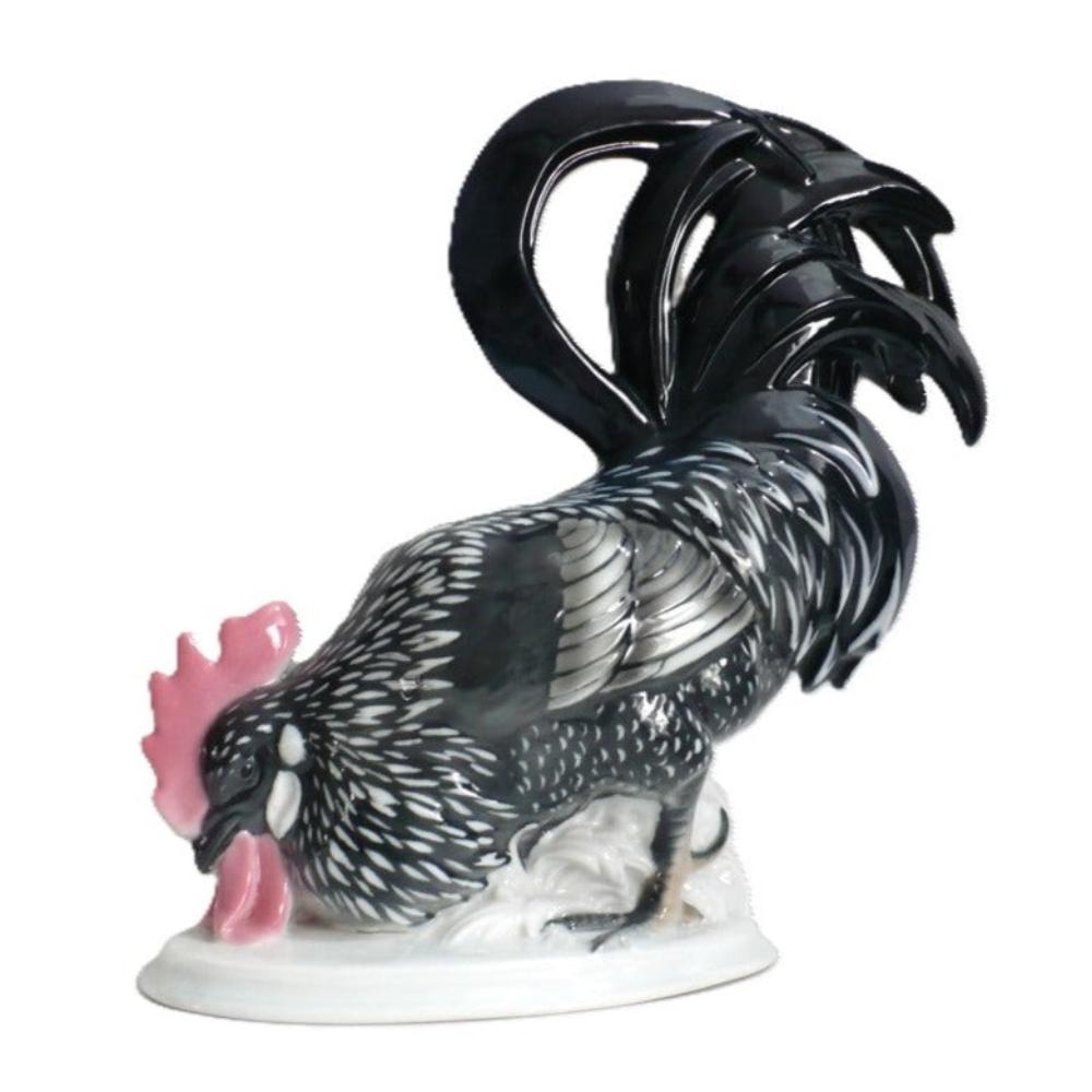 1920s Porcelain Rooster by Pfeiffer & Lowenstein.
