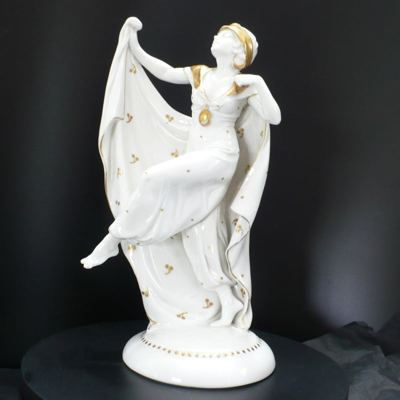 1910s Porcelain Dancer Figurine by Porzellanfabrik Hertwig Katzhutte.