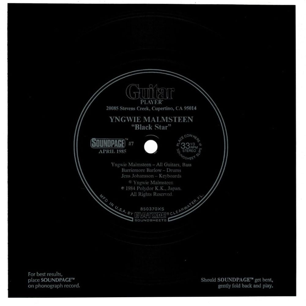 Black Star Yngwie Malmsteen 1985 #7