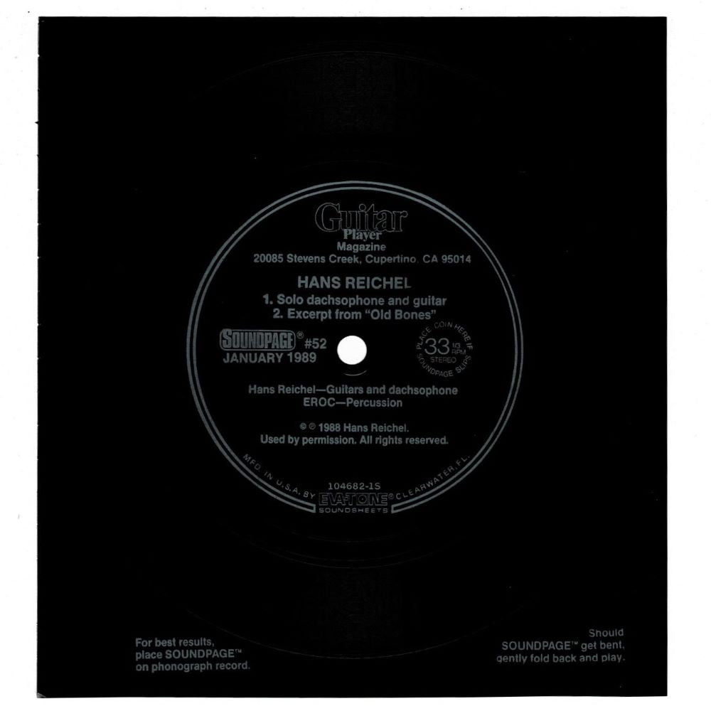 Hans Reichel Solo Dachsophone Guitar "Old Bones" Excerpt #52 1989