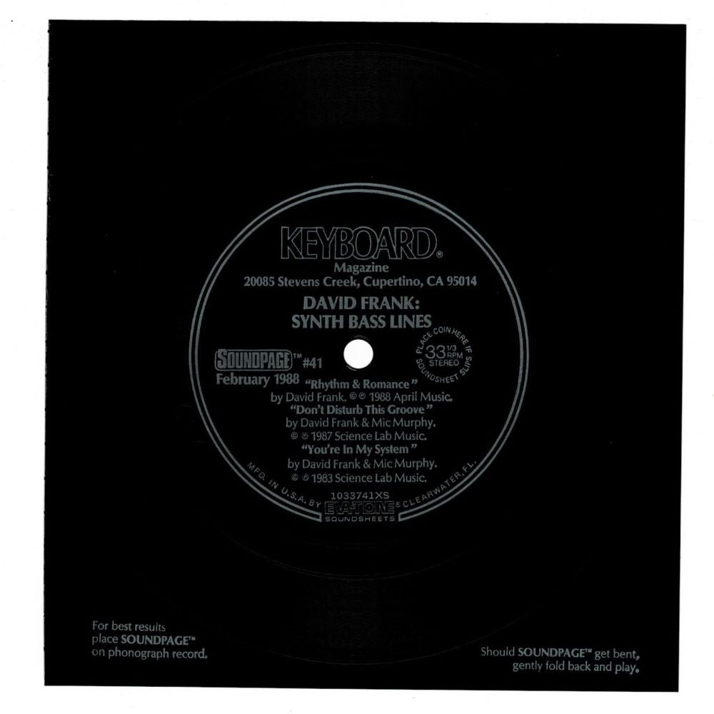 David Frank – Synth Bass Lines 1988 #41
