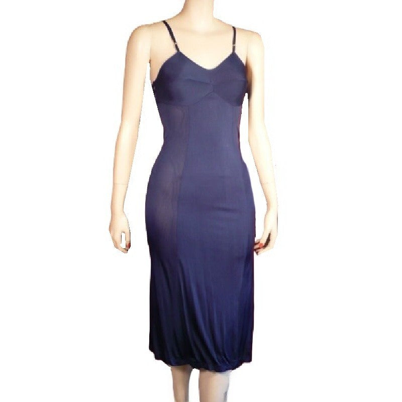 1930s Vintage Blue Rayon Clinger Full Slip.