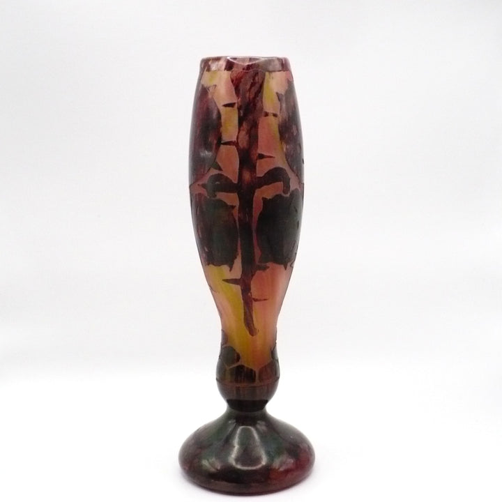 1922-1925 Le Verre Français "Châtaigne" Table Vase, France