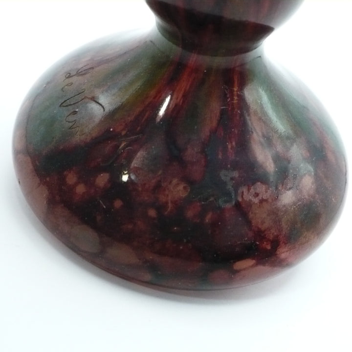 1922-1925 Le Verre Français "Châtaigne" Table Vase, France