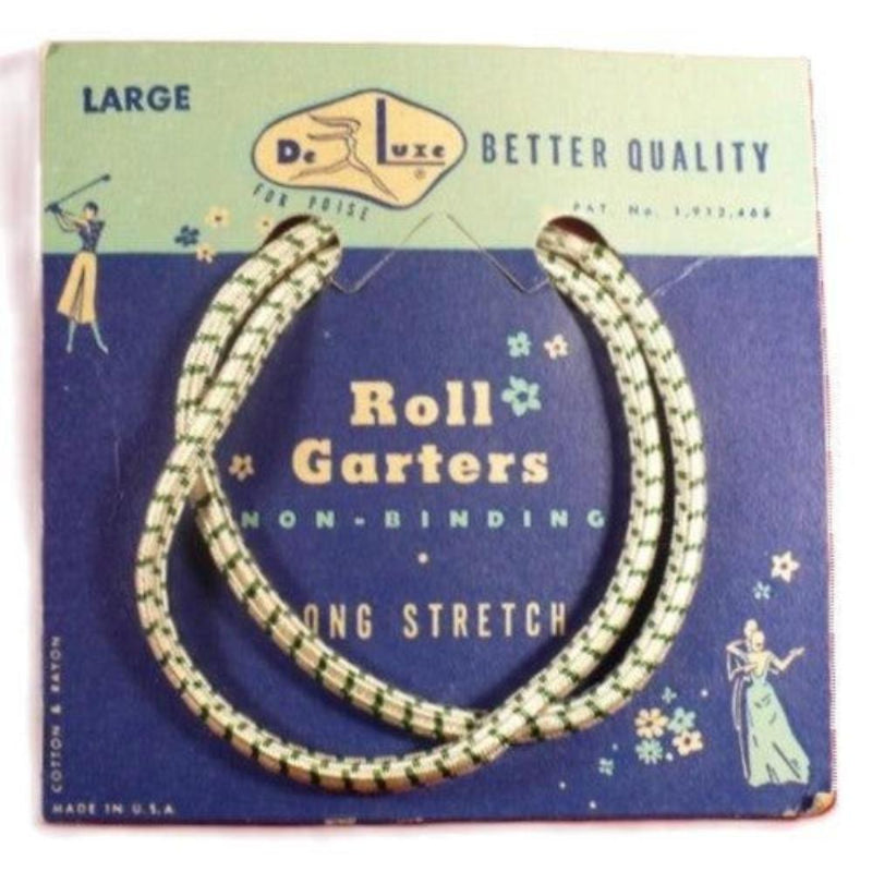 Vintage Roll garters on original card.