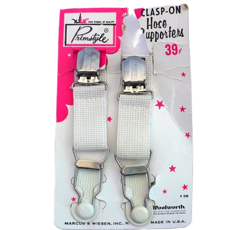 1950s Vintage Clasp On Hose Supporter Garter Hooks.