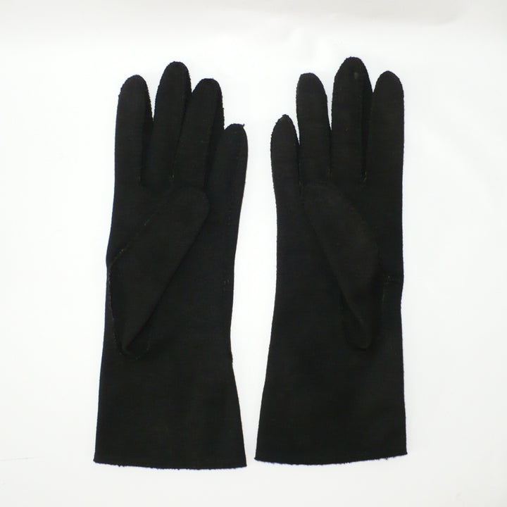 1950s Vintage Black Bracelet Length Gloves by Fownes .