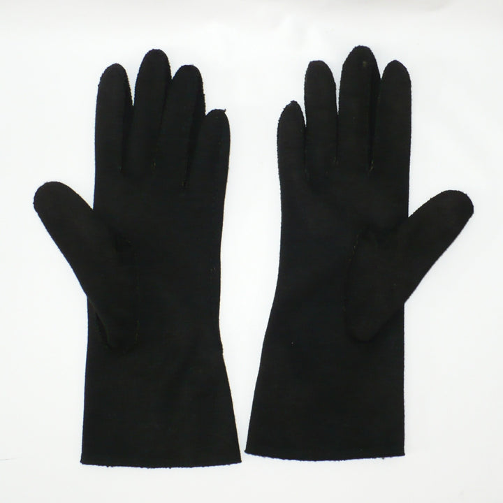 1950s Vintage Black Bracelet Length Gloves by Fownes .