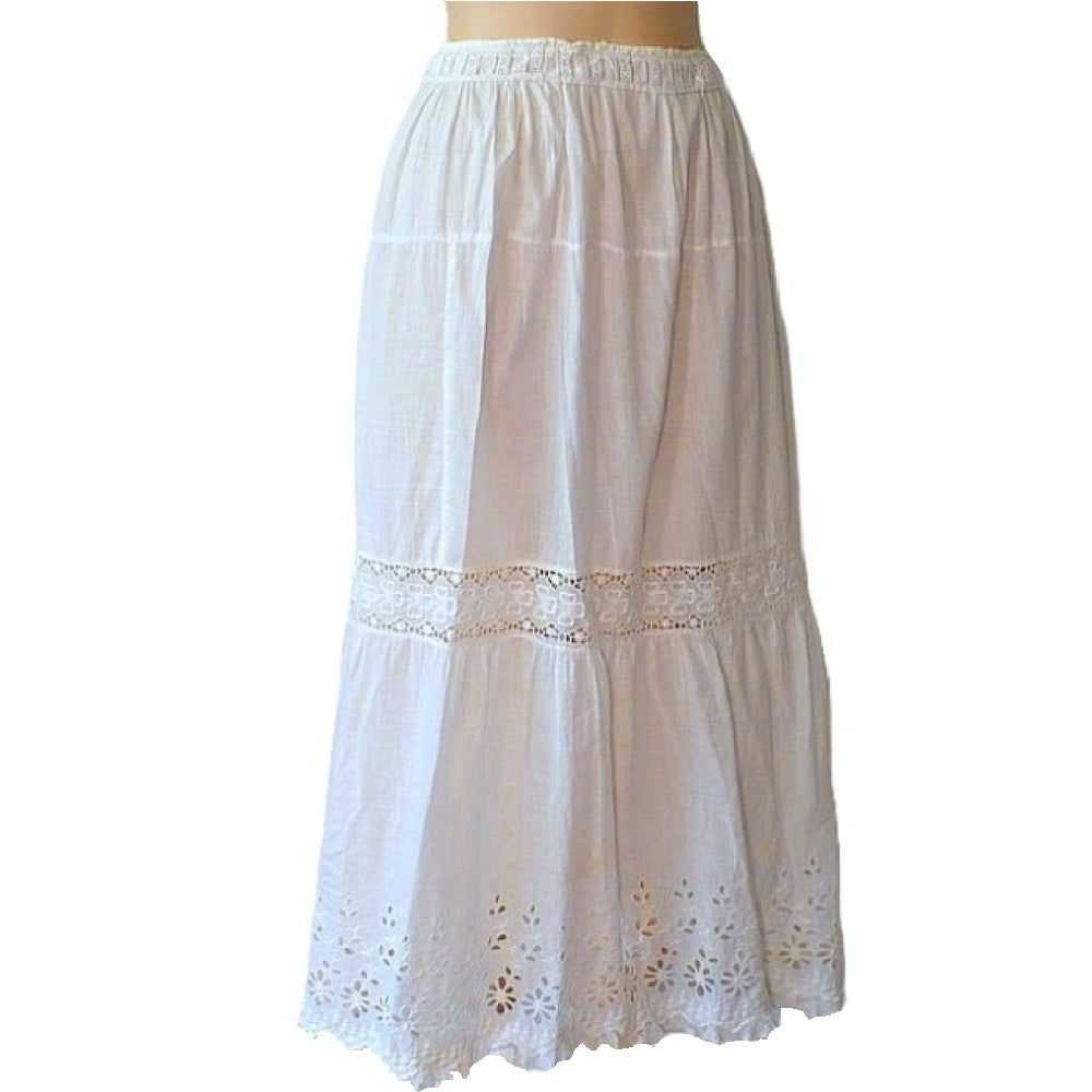 Victorian white lace petticoat.