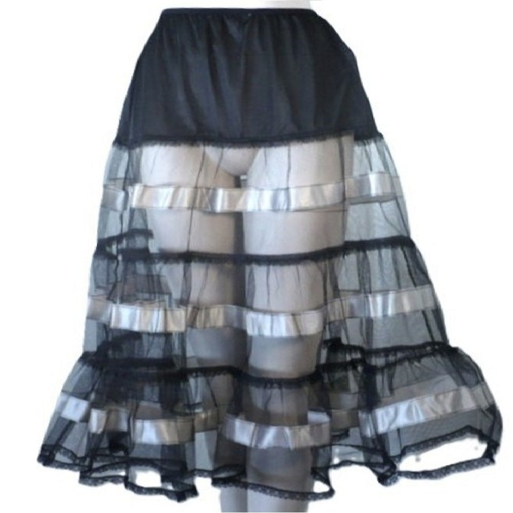 1950s Vintage Blush Satin Ribboned Petticoat.