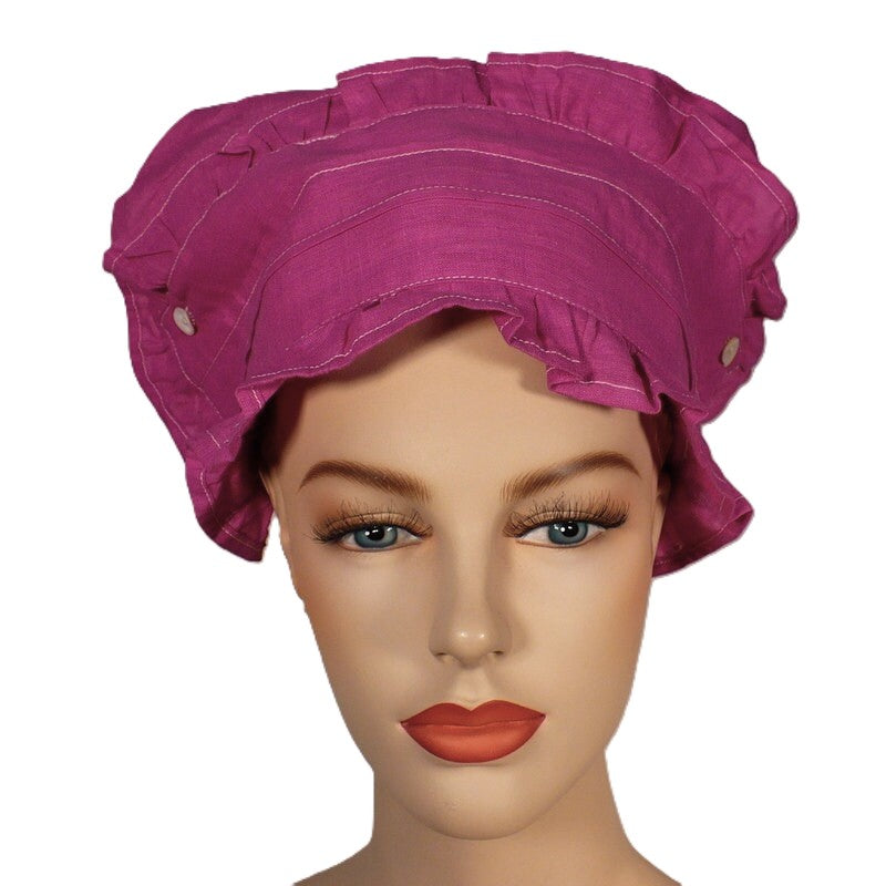 1930s vintage pink dust mobcap.
