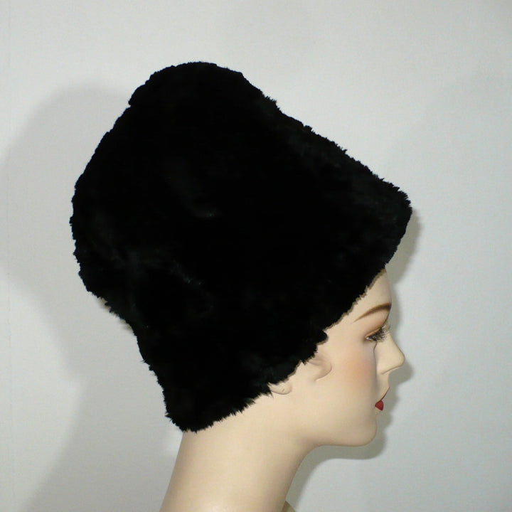1960s Vintage Genuine Fur Kubanka Cossack Cloche.