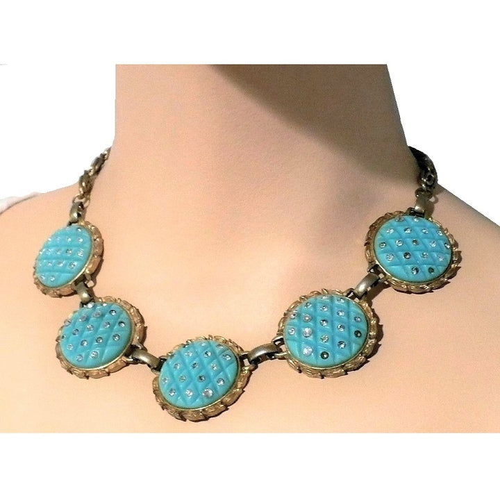 1960s Byzantine Revival Riviere Marvella Suite Necklace.