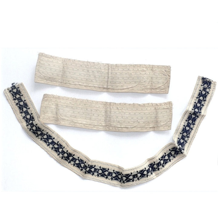 Zmijanje Embroidery Trim from 19th-Century Bosnian Men’s Folk Shirt.
