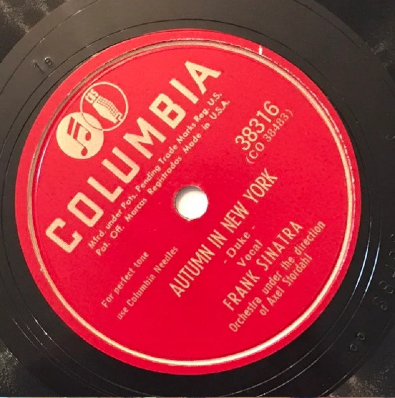 Frank Sinatra Autumn In New York 1948 Vintage Record.