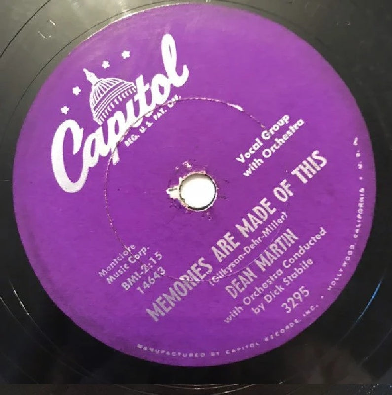 Dean Martin Memories Are Made Of This 1955 Vintage Record.