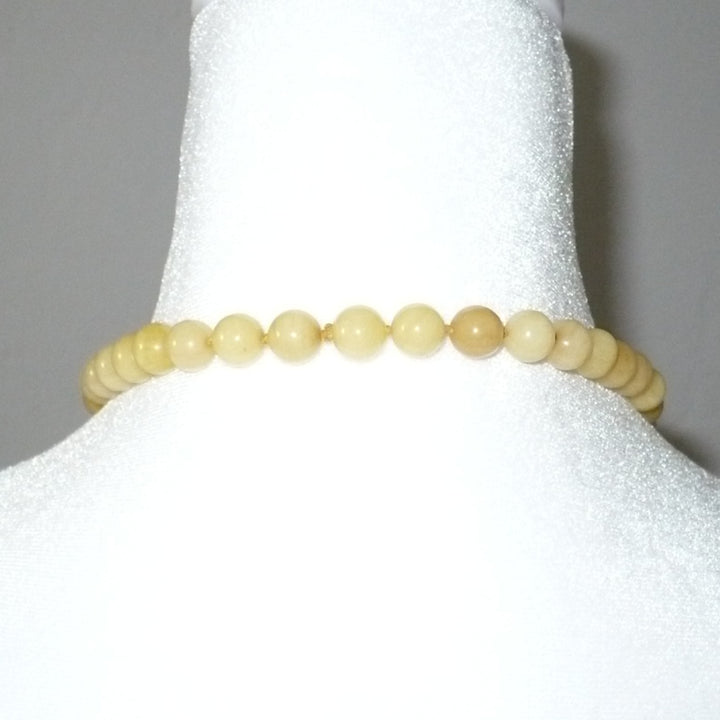 1970s Yellow Jade Necklace.
